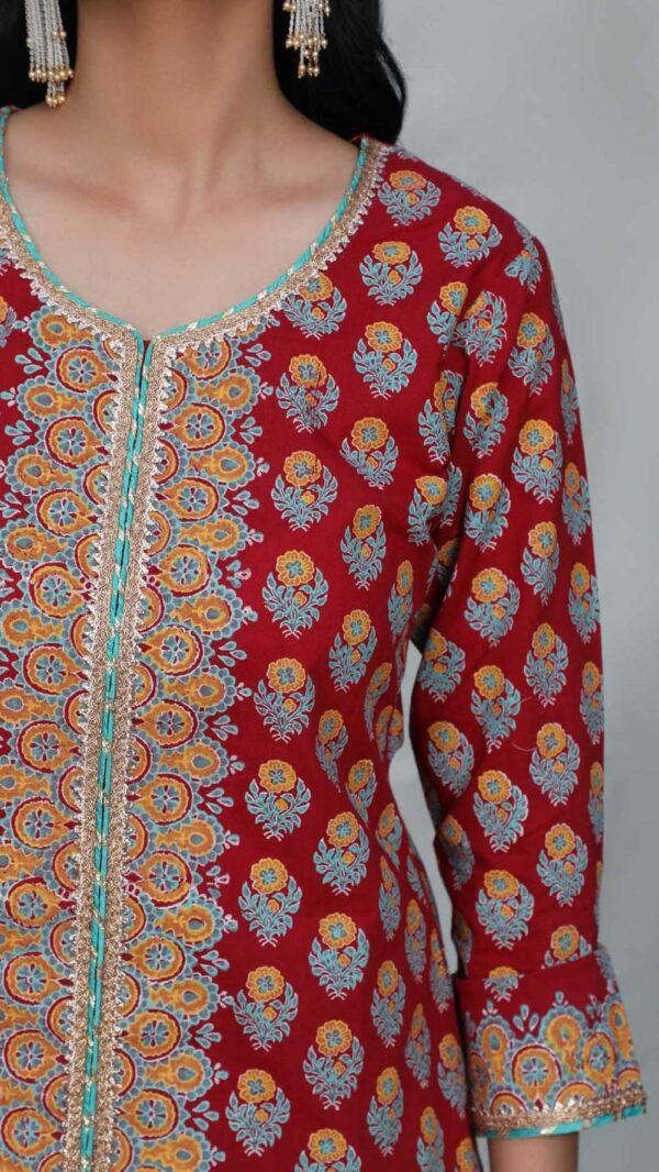 MAKHMAL RED GARARA SET