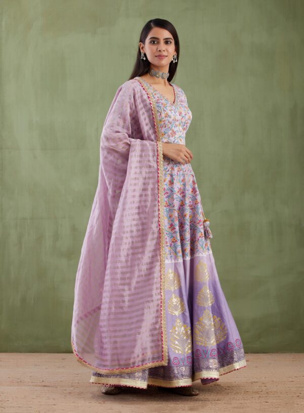 Umang Lilac Foil Printed Lehenga 3 Pcs Set